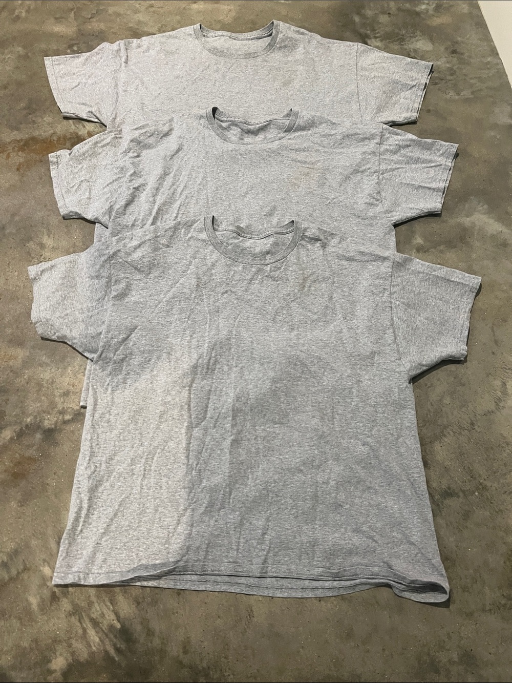 3 Classic Men's Crew Neck T-Shirt - Light Gray XL